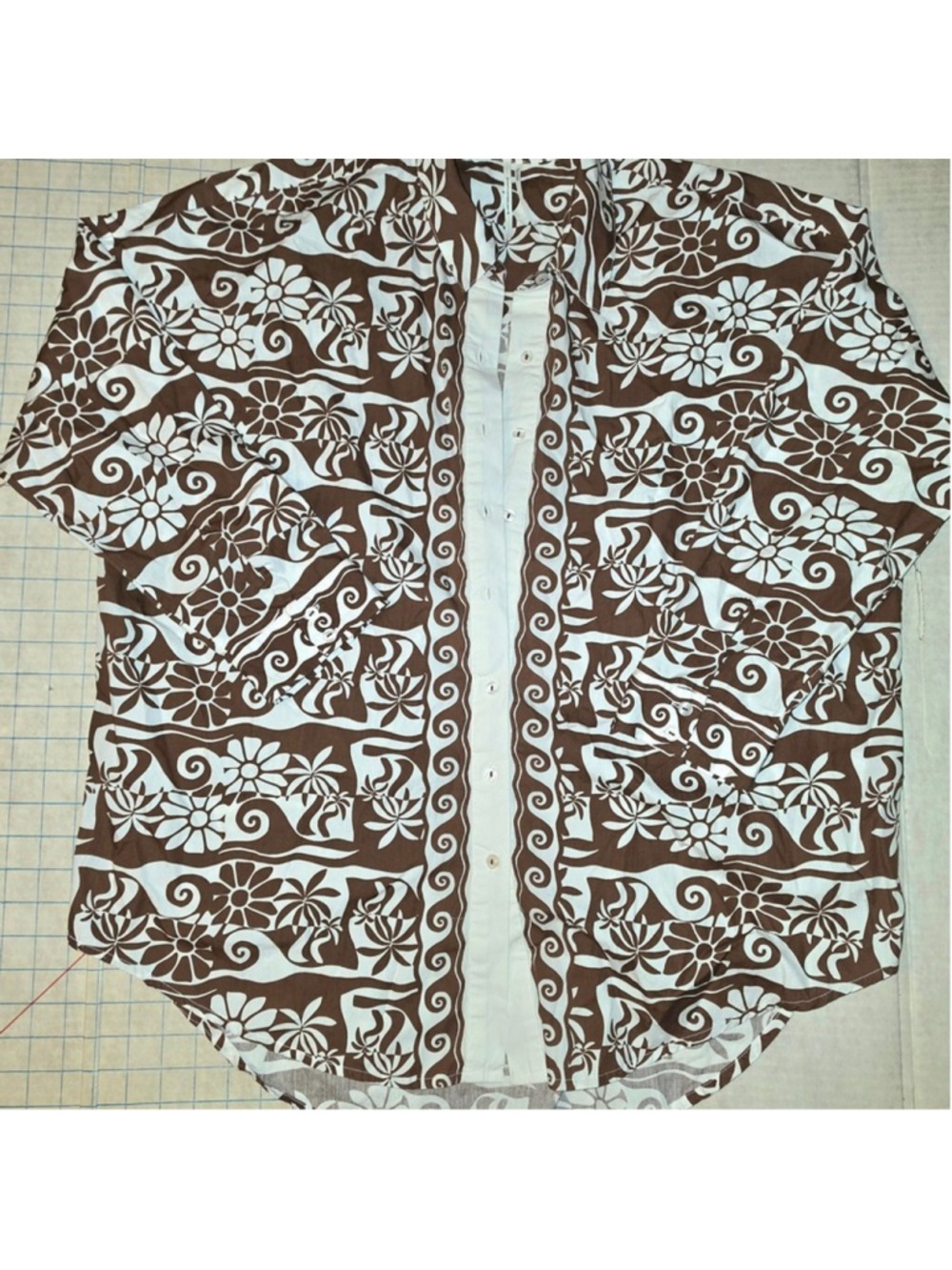 By Anthropologie Poplin Long-Sleeve Buttonup Shirt Oversized Printed Top Size S - Picture 7 of 10